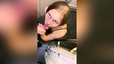 Tinder girl fucked in train toilet