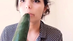 Jessy Asmr - Cucumber Blowjob Onlyfans Leaked Video