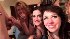 Amateur college group sex session