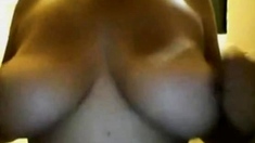 BBW Colombian Plays with Her Big Tits on Webcam