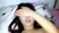 Small Asian slut getting her hairy pussy