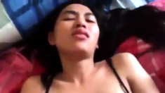 Indonesian Teen Moaning On Her Back