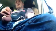 Smoking and Jerking in car