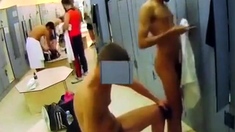 Masturbating in a crowded locker room