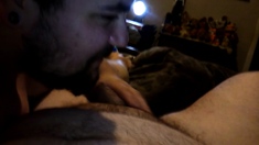 Chub 20 year Old Pup sucks Chub Dad's Cock and Tits