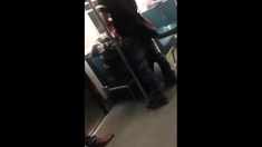 Asian twink get's BJ from older man in a subway