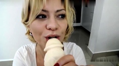 Sexy french milf webcam masturbation and cum in mouth