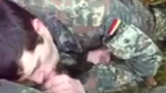 Str8 German soldiers first time swallow cum