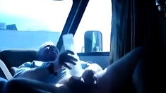 Truck driver masturbating